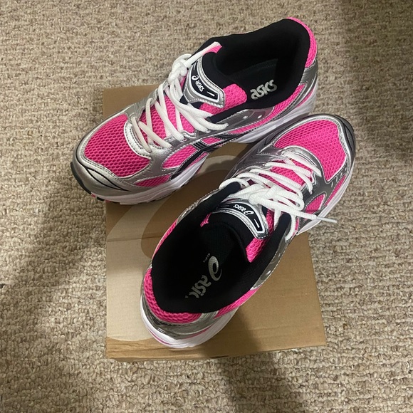 ASICS Women\'s Pink and Silver Running Shoes